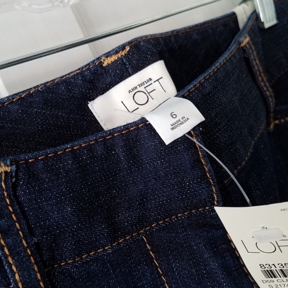 NWT LOFT denim trousers, size 6